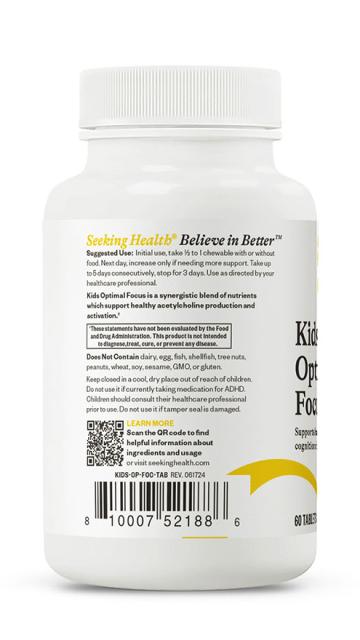 Kids Optimal Focus 60 Capsules-Seeking Health-Matakana Pharmacy