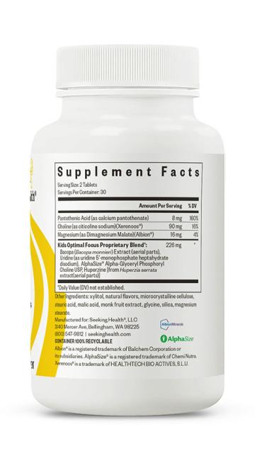 Kids Optimal Focus 60 Capsules-Seeking Health-Matakana Pharmacy