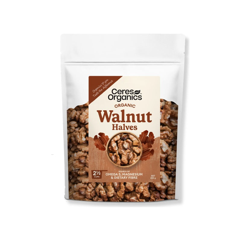 Ceres Organics Organic Walnut Halves 250g, front of pack