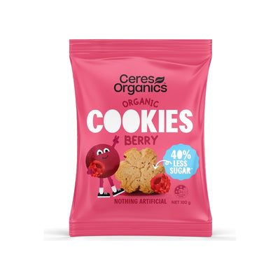 Ceres Organics Organic Cookies, Berry 100g, front of pack