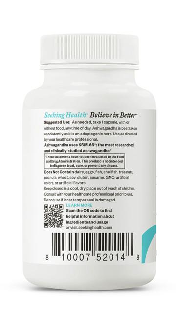 Ashwaganda 60 Capsules-Seeking Health-Matakana Pharmacy