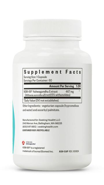 Ashwaganda 60 Capsules-Seeking Health-Matakana Pharmacy