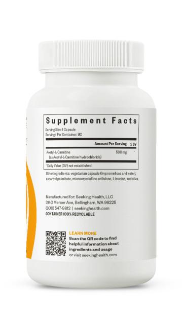 Acetyl L Carnitine 90 Capsules-Seeking Health-Matakana Pharmacy