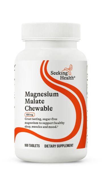 Magnesium Malate Chewable 100 Tablets-Seeking Health-Matakana Pharmacy