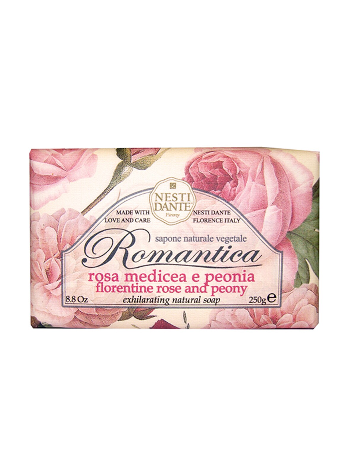 Romantica Rose & Peony Soap 250g-Nesti Dante Florence-Matakana Pharmacy