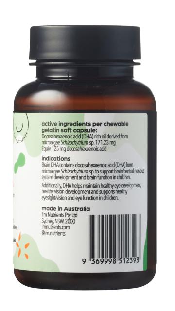 Brain DHA 30 Capsules-I'm Nutrients-Matakana Pharmacy