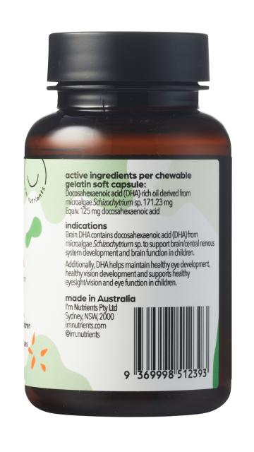 Brain DHA 60 Capsules-I'm Nutrients-Matakana Pharmacy