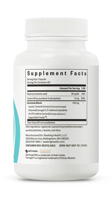 Serotonin Nutrients 60 Capsules-Seeking Health-Matakana Pharmacy