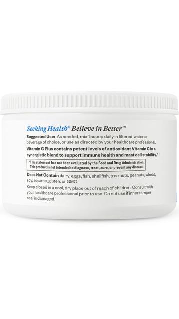 Vitamin C Plus Powder 155g-Seeking Health-Matakana Pharmacy