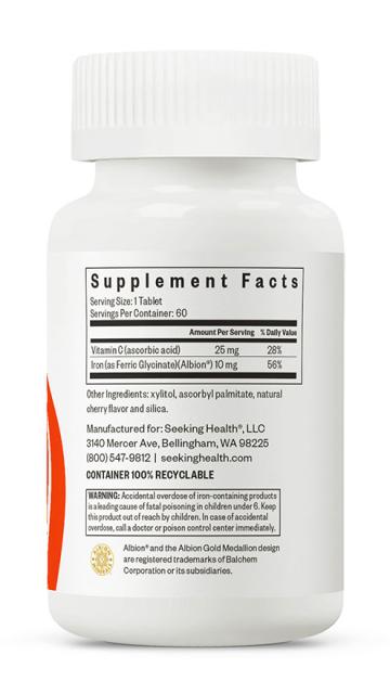 Iron Chewable 60 Tablets-Seeking Health-Matakana Pharmacy