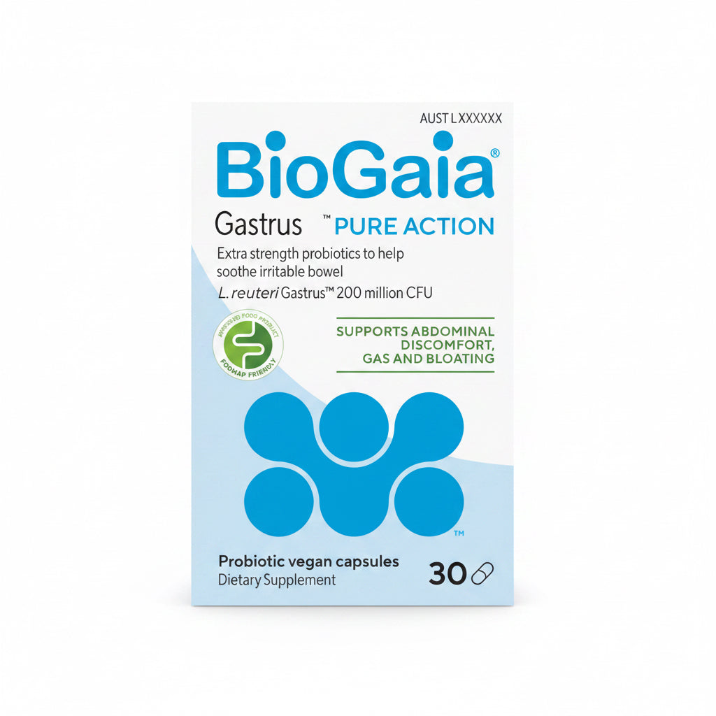 BioGaia Gastrus Pure Action 30 Capsules-BioGaia-Matakana Pharmacy