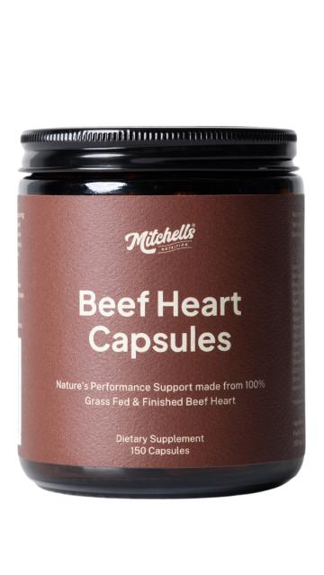Beef Heart Capsules Jar | 150 Capsules-Mitchells Nutrition-Matakana Pharmacy