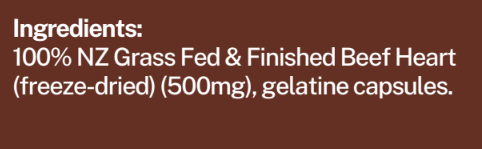 Beef Heart Capsules Jar | 150 Capsules-Mitchells Nutrition-Matakana Pharmacy