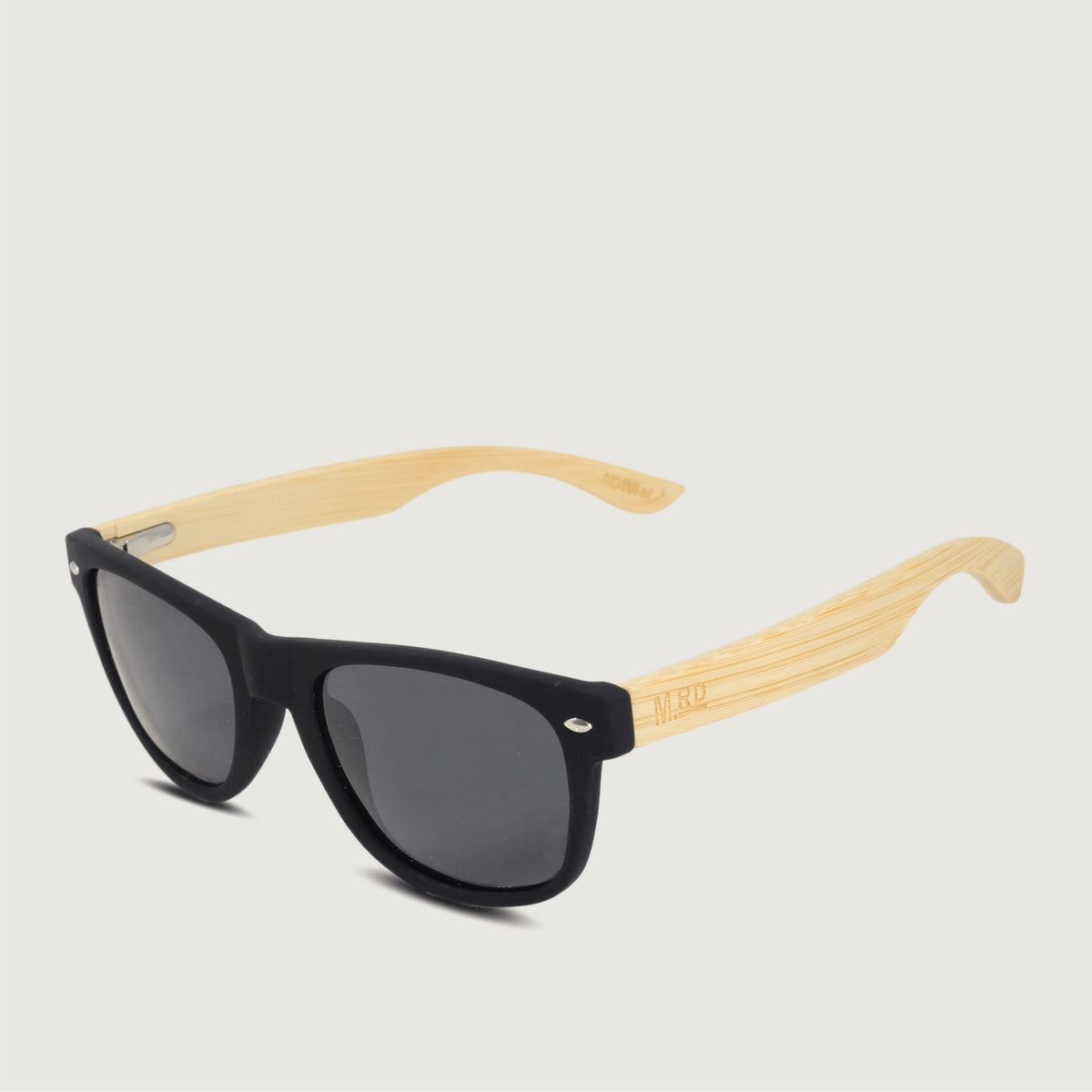 Moana Road 50/50 Sunglasses Black with Bamboo Arms product shot