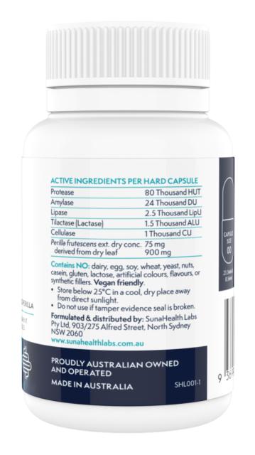 Digestive Enzymes Plus-SunaHealth Labs-Matakana Pharmacy