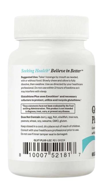 Glutathione Plus Lozenge 60 Caps-Seeking Health-Matakana Pharmacy