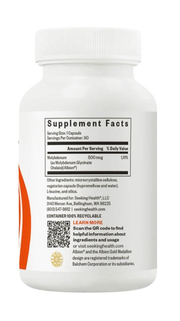 Molybdenum 90caps-Seeking Health-Matakana Pharmacy