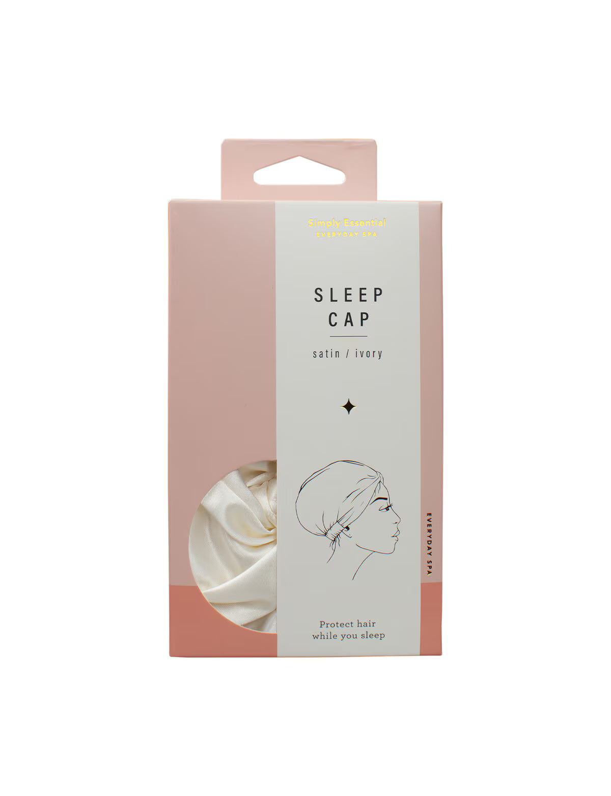 Sleep Cap Satin Ivory-Simply Essentials-Matakana Pharmacy