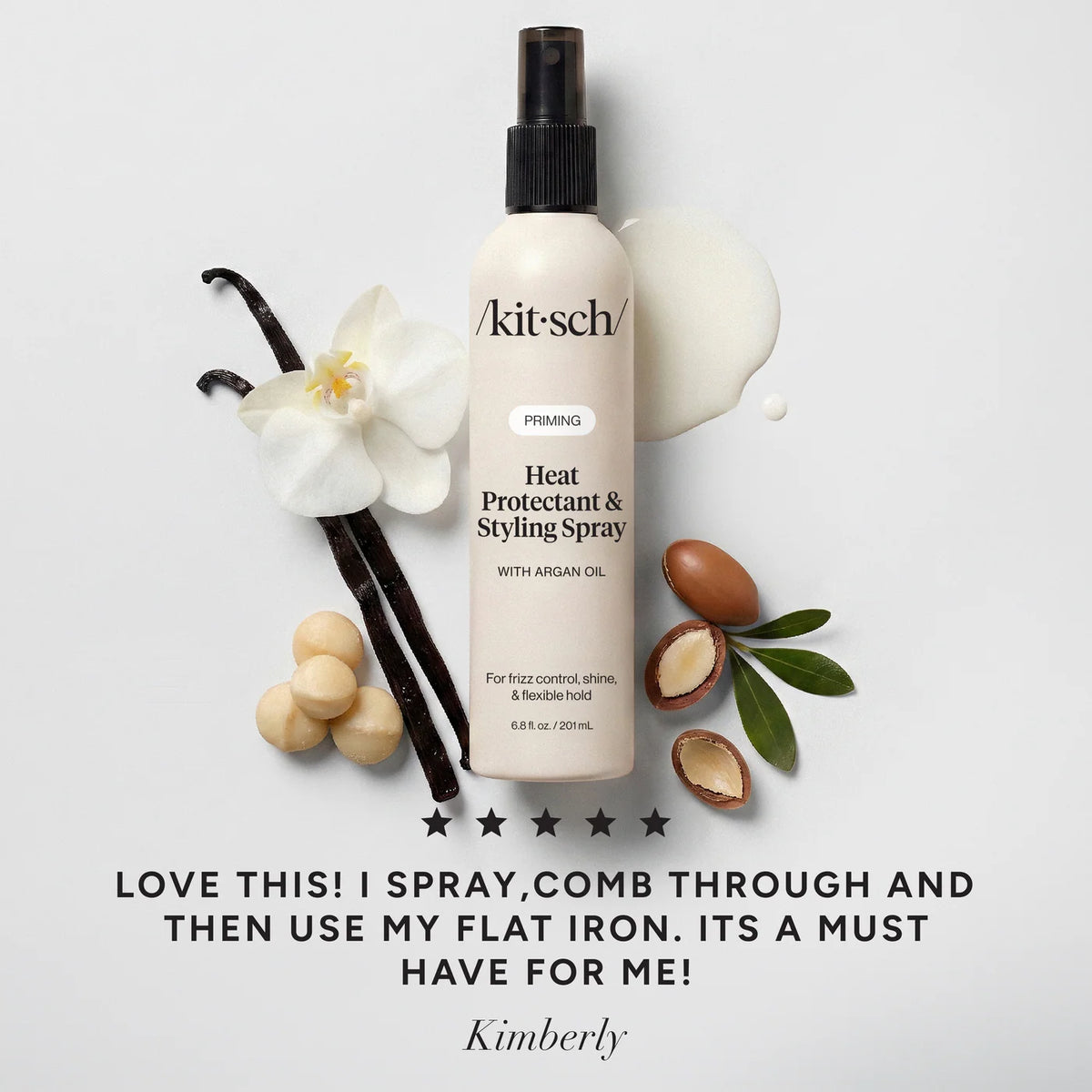 Priming Argan Oil Heat Protectant & Styling Mist-KITSCH-Matakana Pharmacy