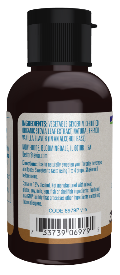 Image of BetterStevia Liquids - French Vanilla 59ml ingredients