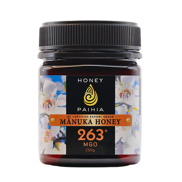 Manuka Honey 263+ MGO 250g Glass-Honey Paihia-Matakana Pharmacy