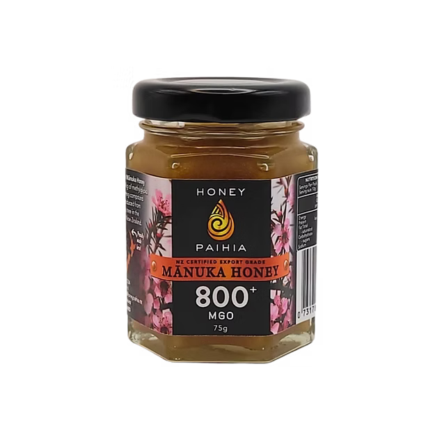 Manuka Honey 800+ MGO 75g Glass-Honey Paihia-Matakana Pharmacy