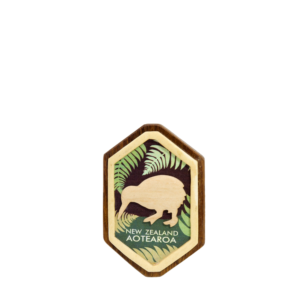 Wooden Magnet 6cm Kiwi