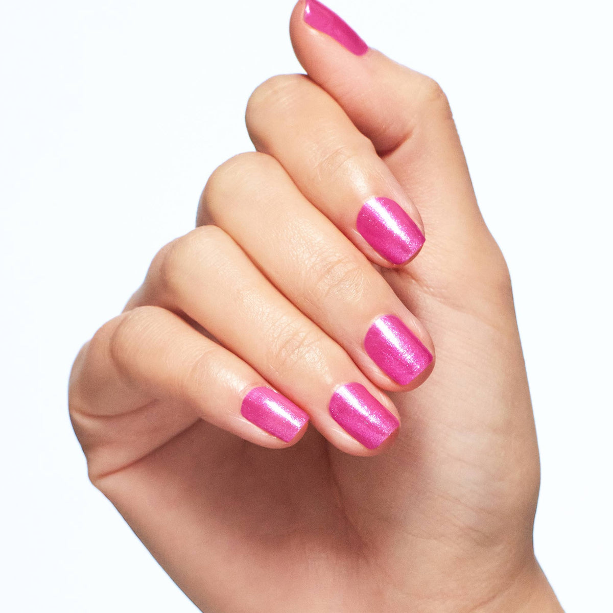 A manicure painted in OPI Spring Break the Internet