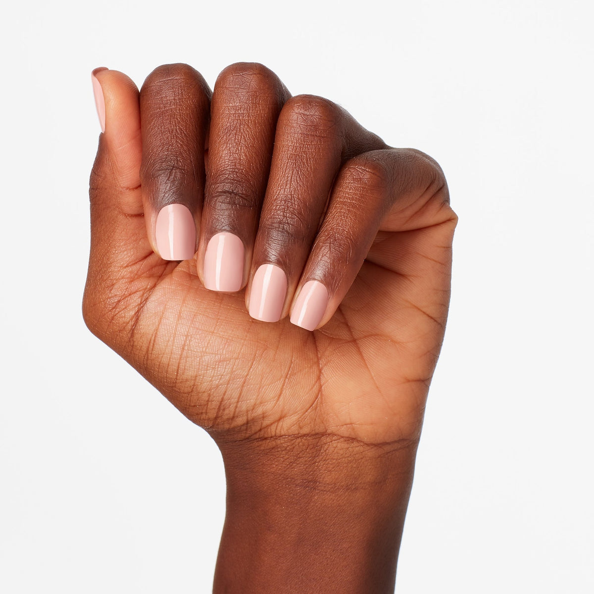 A manicure painted in OPI Machu Peachu