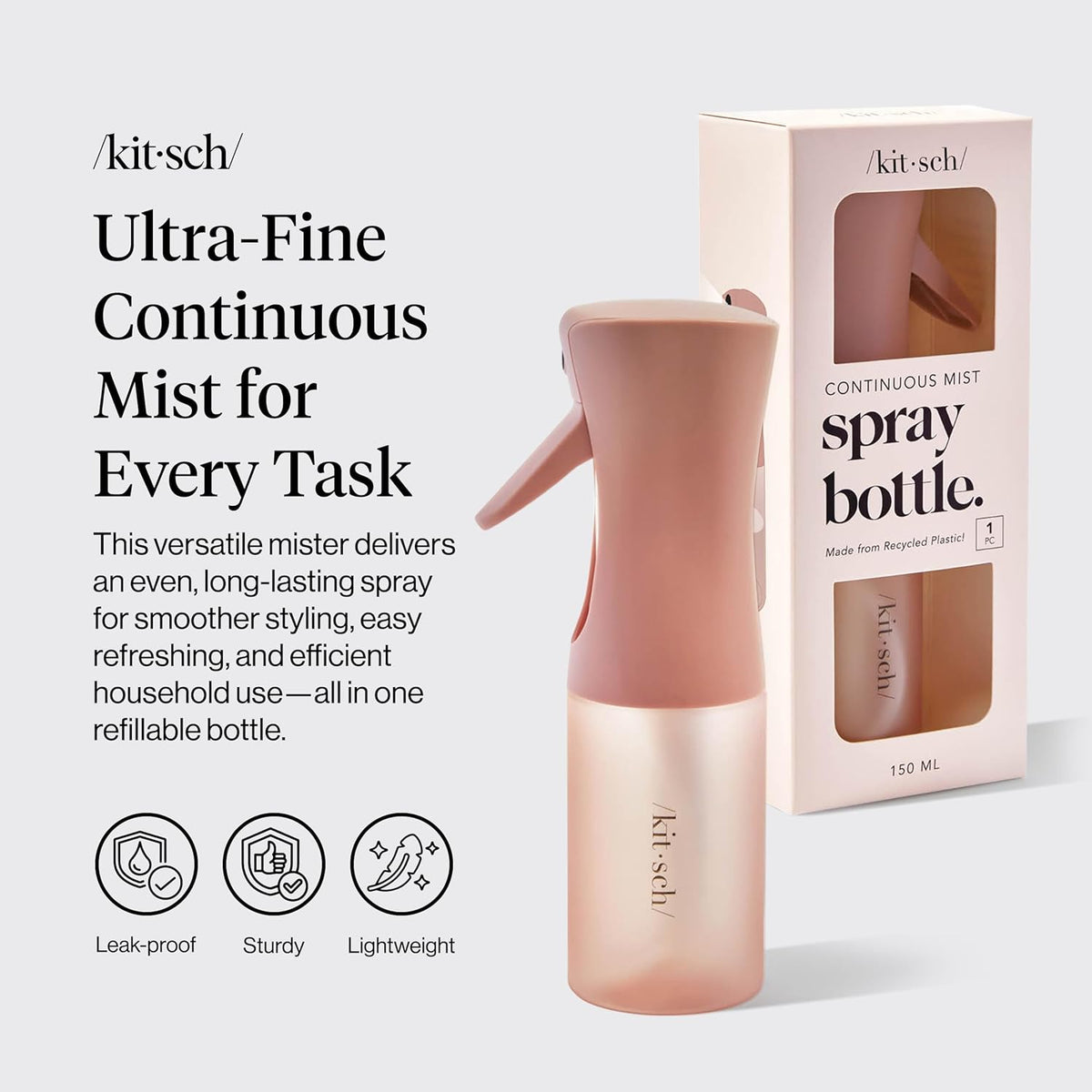 Recycled Plastic Continuous Spray Bottle - Terracotta-KITSCH-Matakana Pharmacy