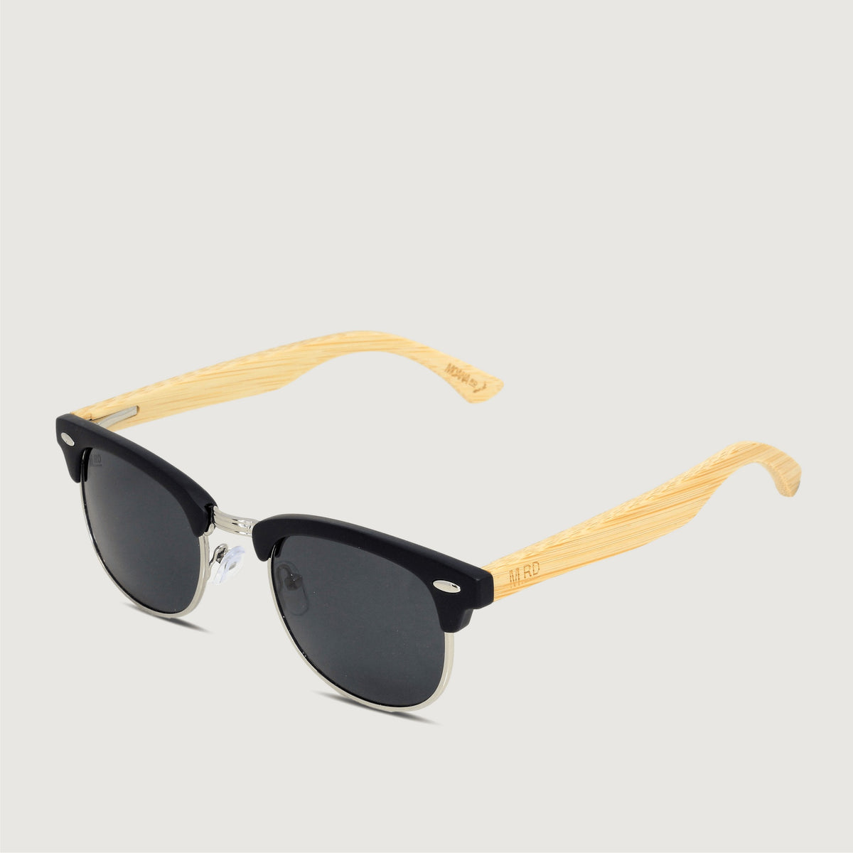 Moana Road Forsyth Sunglasses Black with Bamboo Arms product shot