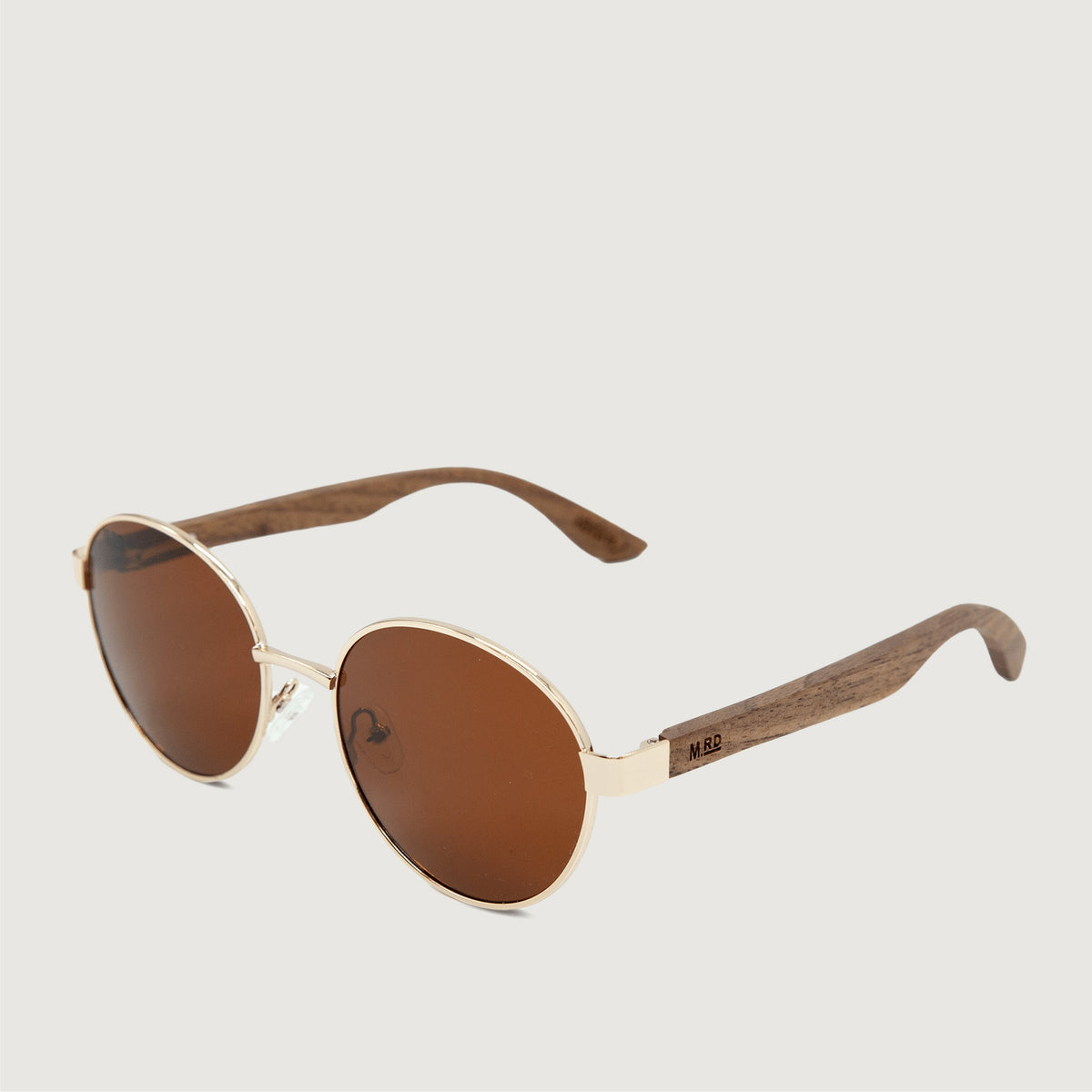 Moana Road Johnny L Sunglasses Gold with Dark Bamboo Arms product shot