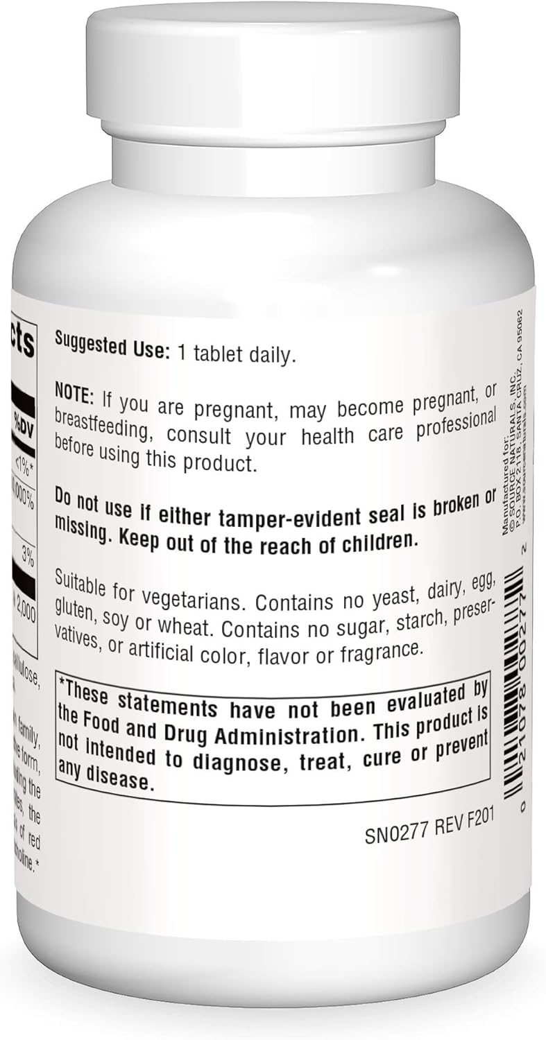 Pantothenic Acid (500mg) 100t-Source Naturals-Matakana Pharmacy
