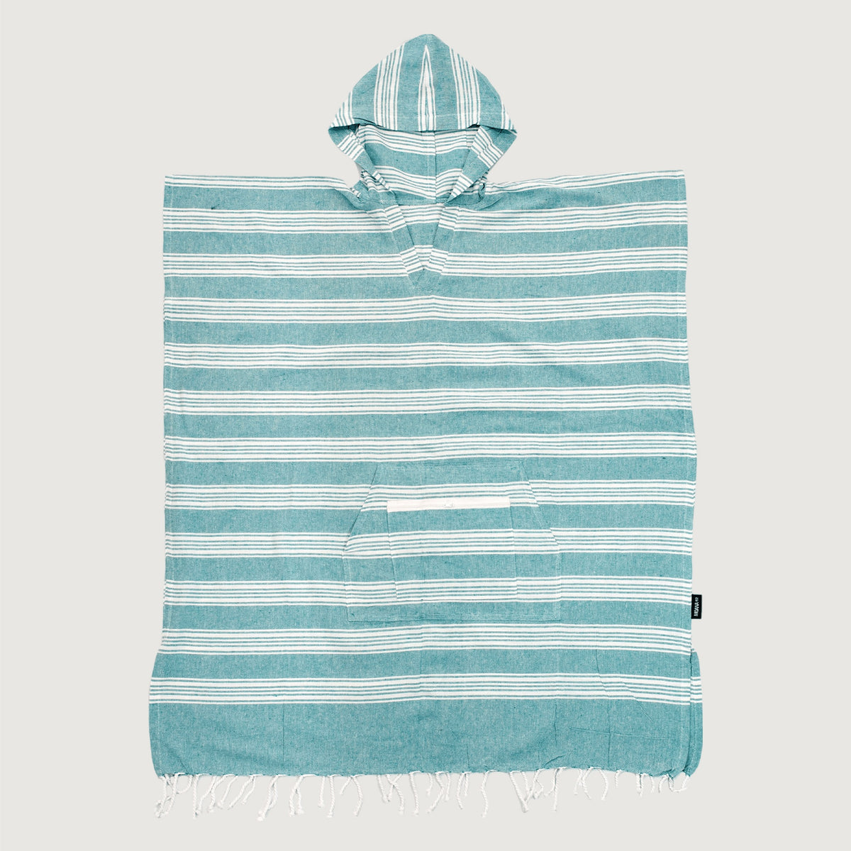 Moana Road Turkish Towel Hoodie Aqua Striped product shot