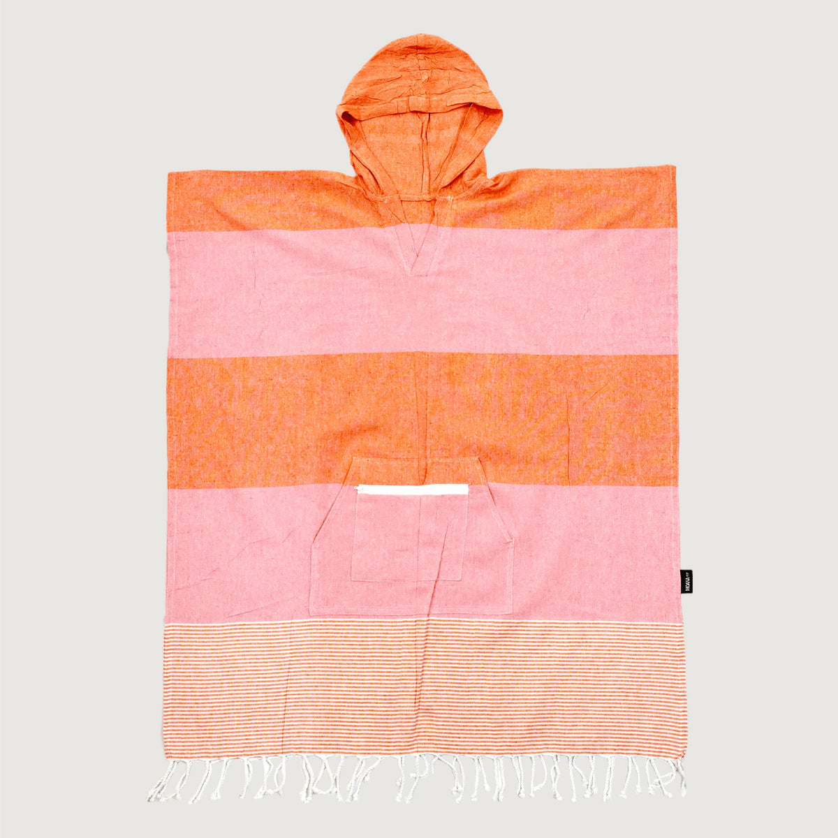 Moana Road Turkish Towel Hoodie Pink and Orange Striped product shot