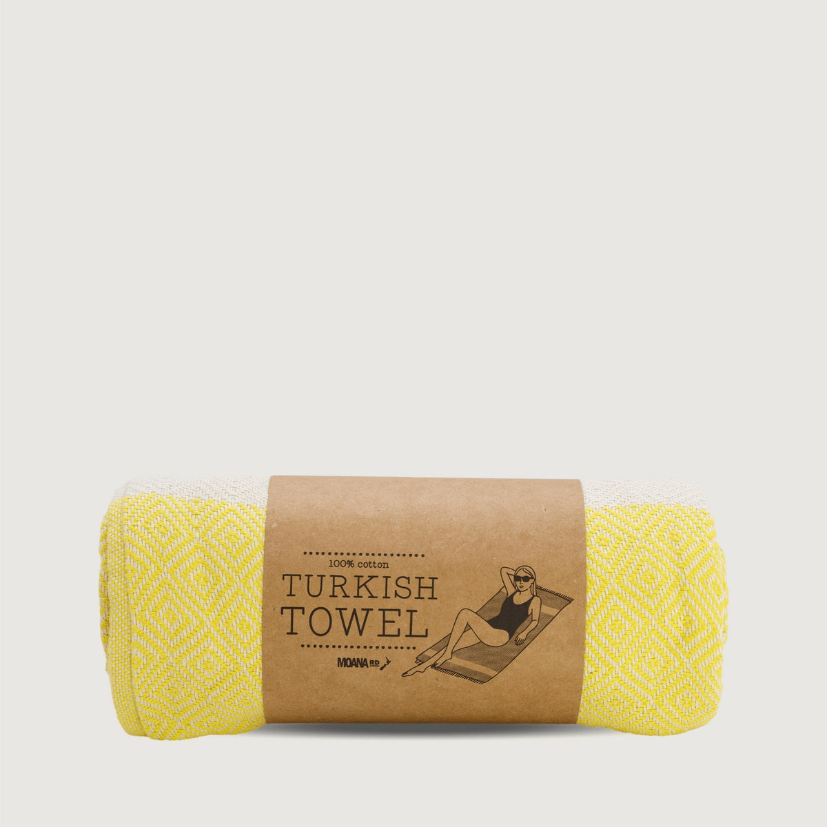Moana Road Turkish Towel Yellow Striped product shot