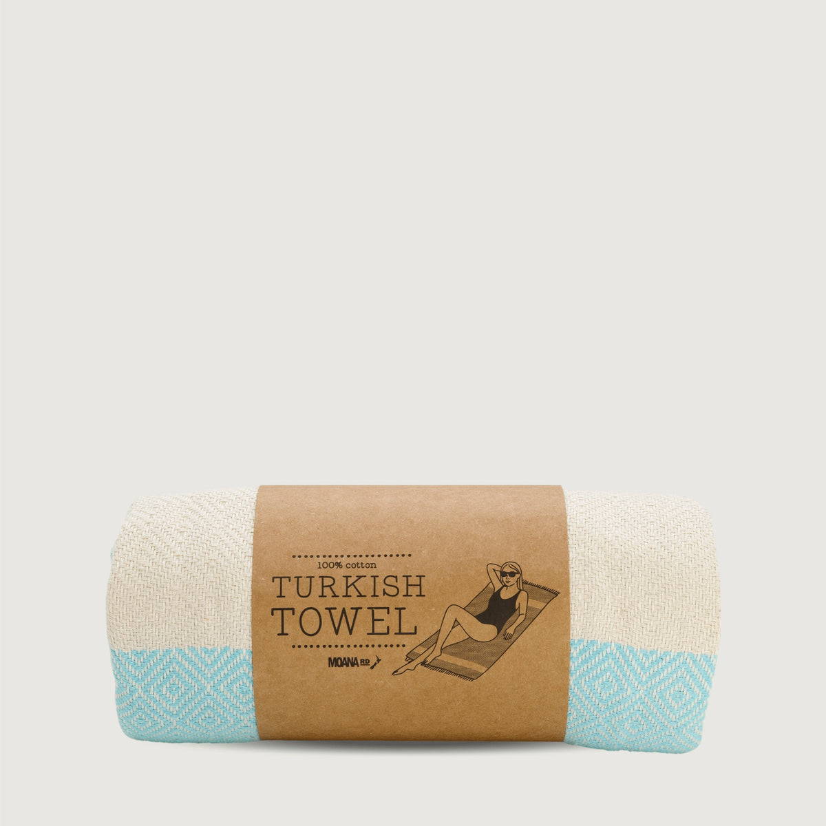 Moana Road Turkish Towel Blue Striped product shot