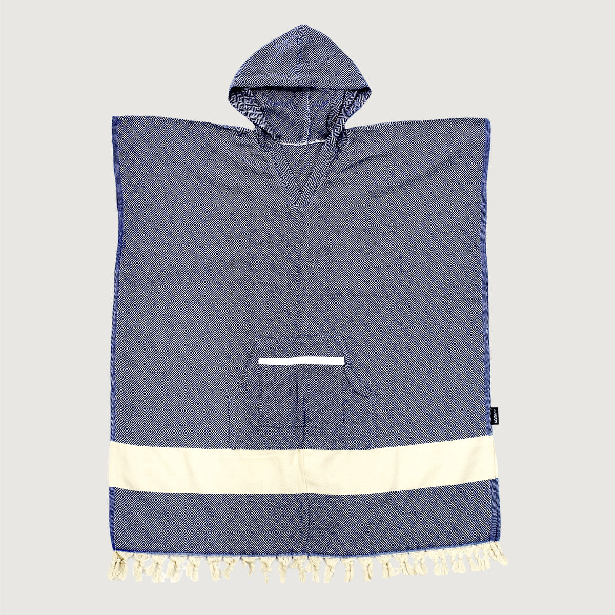 Moana Road Turkish Towel Hoodie Blue and White Striped product shot