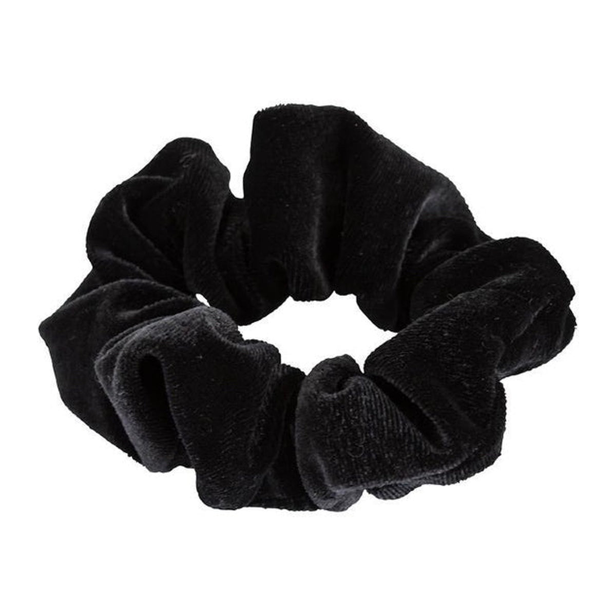 Elastic Scrunchy Black Velvet