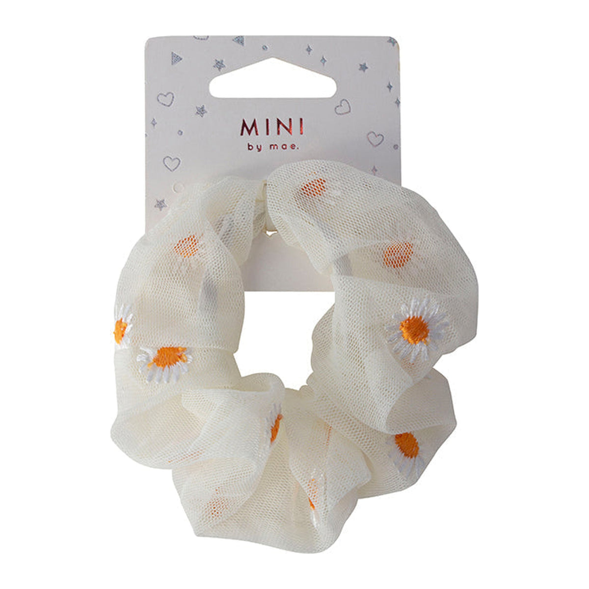 Elastic Scrunch Daisy White