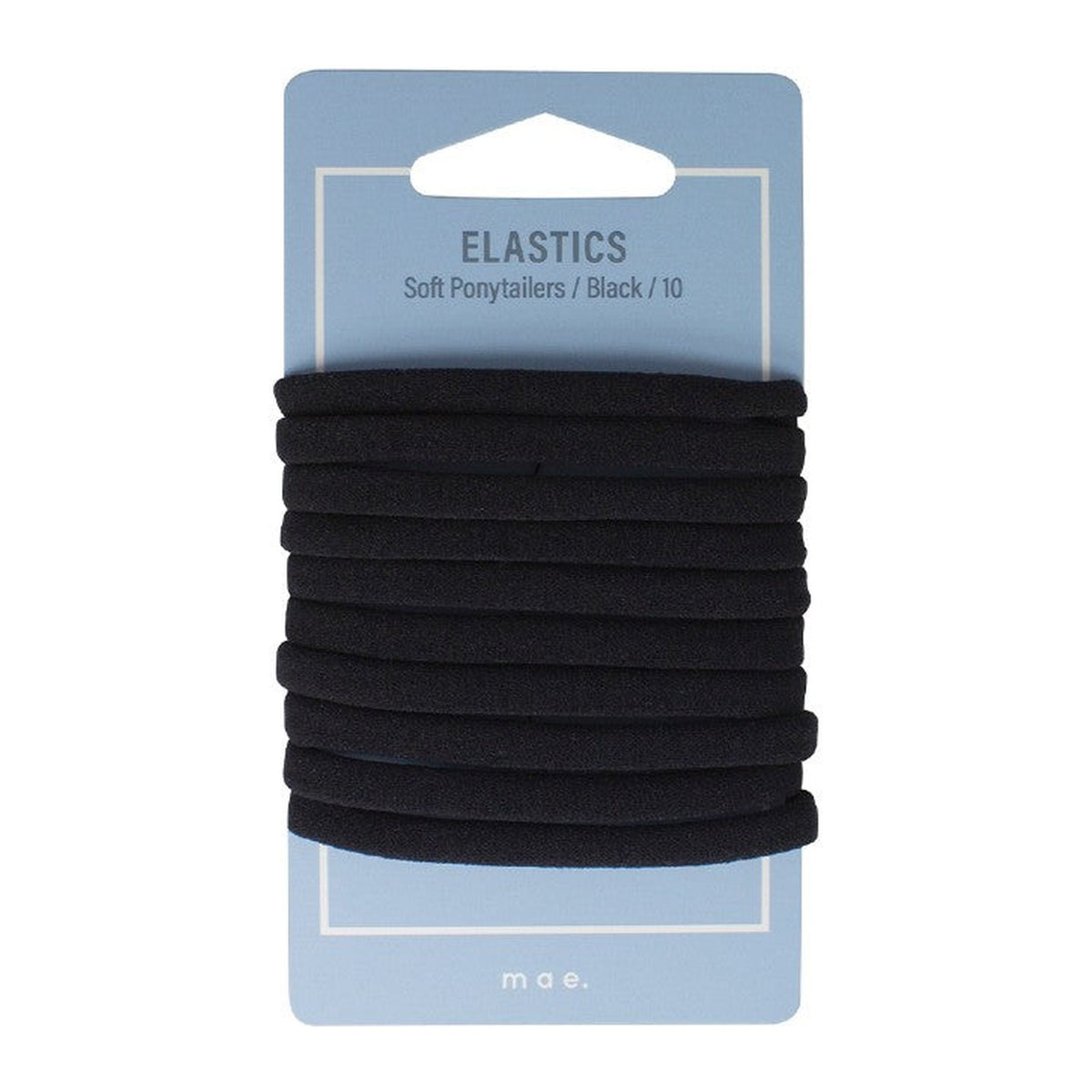 Elastic Pony Tail Soft Black 10