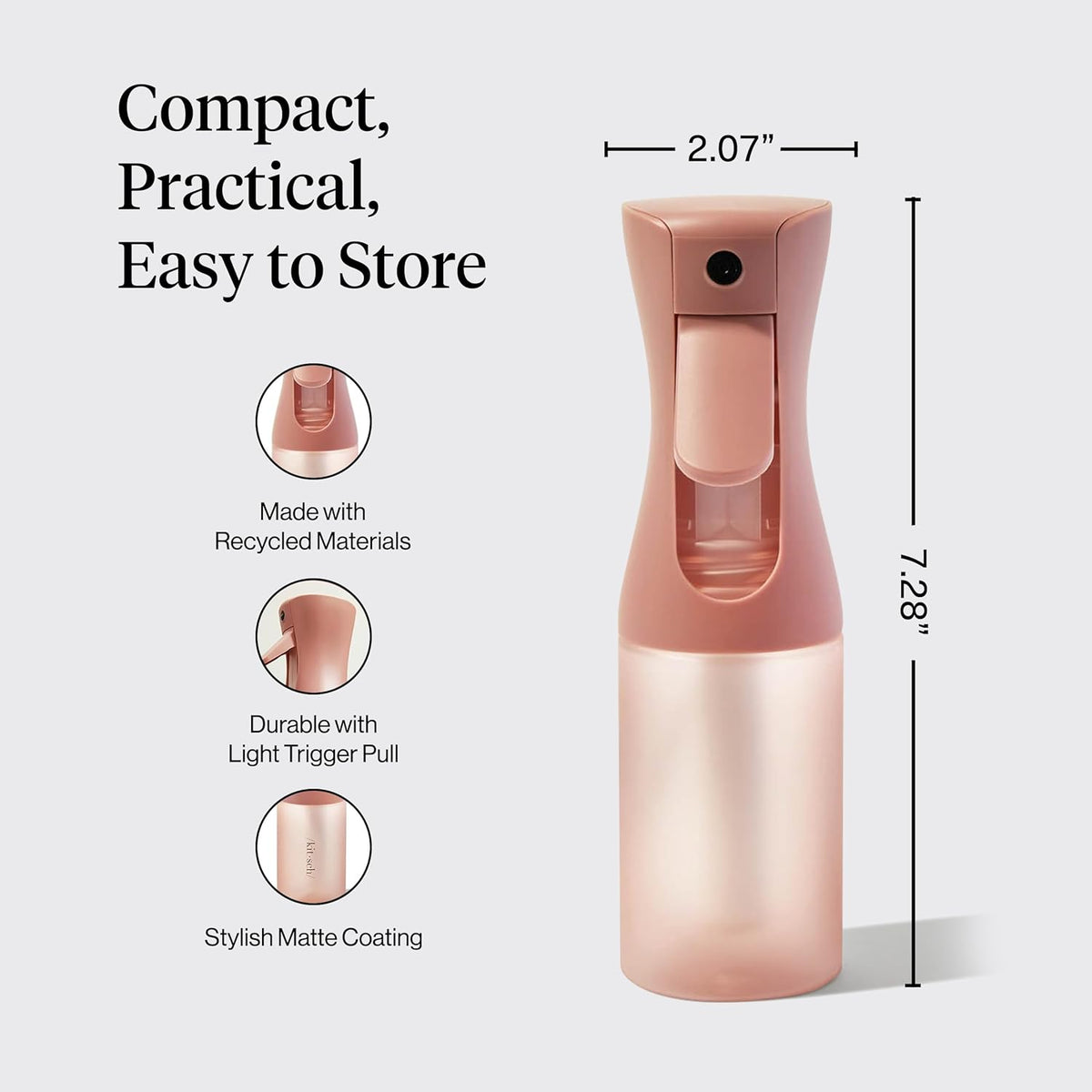 Recycled Plastic Continuous Spray Bottle - Terracotta-KITSCH-Matakana Pharmacy