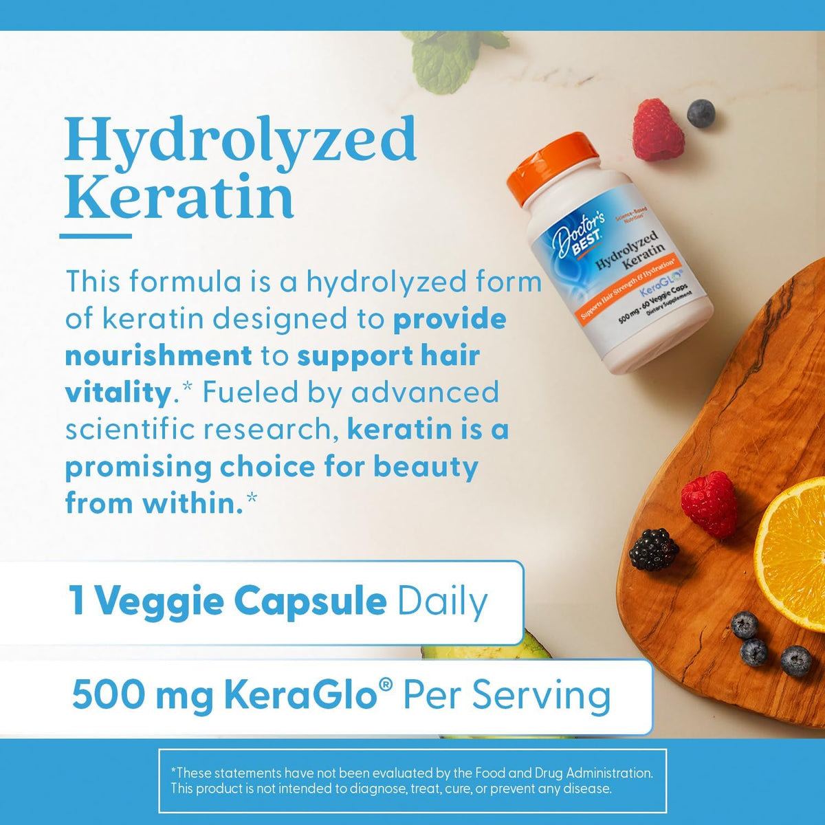 Keratin 500mg-Doctor's Best-Matakana Pharmacy