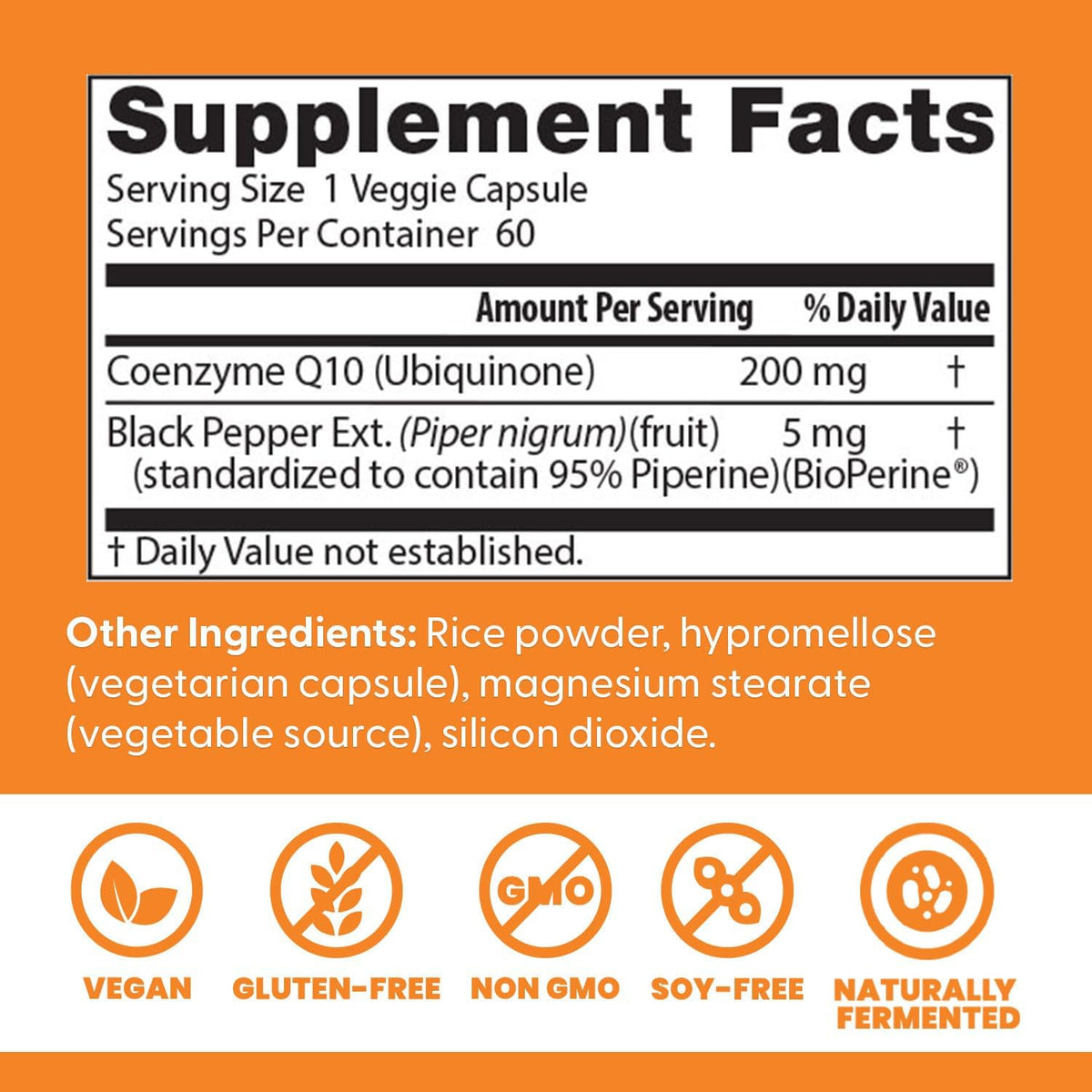 High Absorption CoQ10 with BioPerine 200mg 60 Capsules-Doctor's Best-Matakana Pharmacy