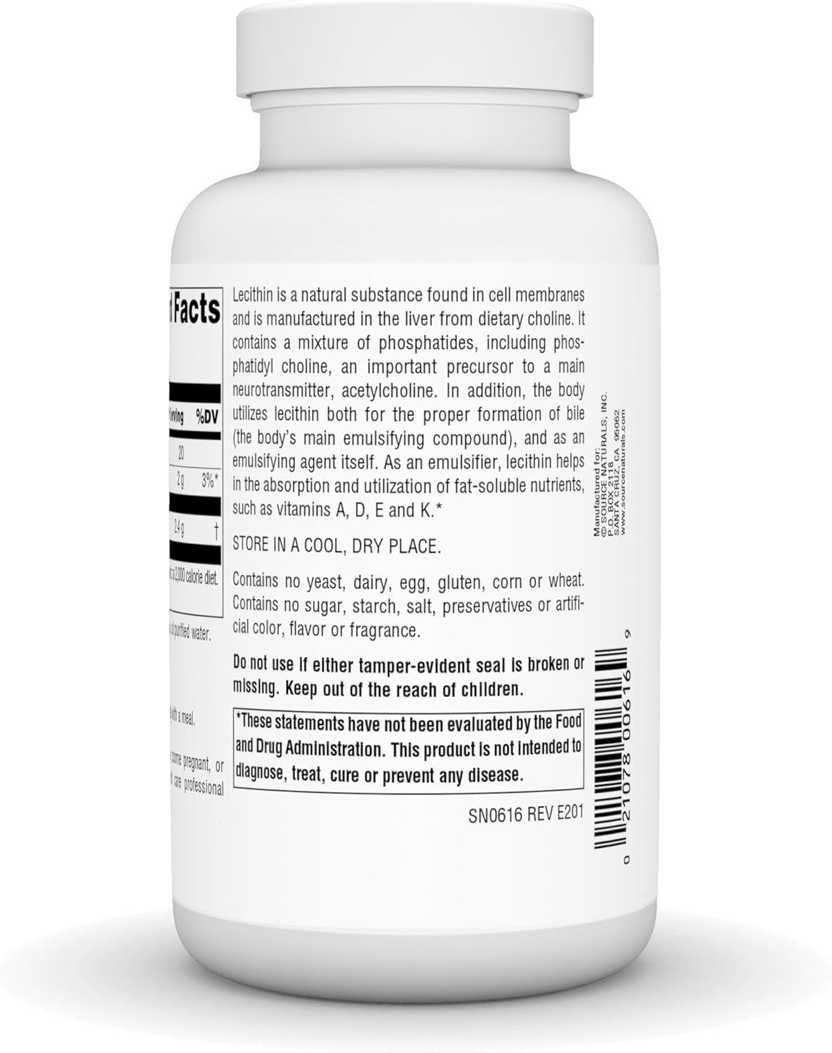 Lecithin 1200mg 100sg-Source Naturals-Matakana Pharmacy