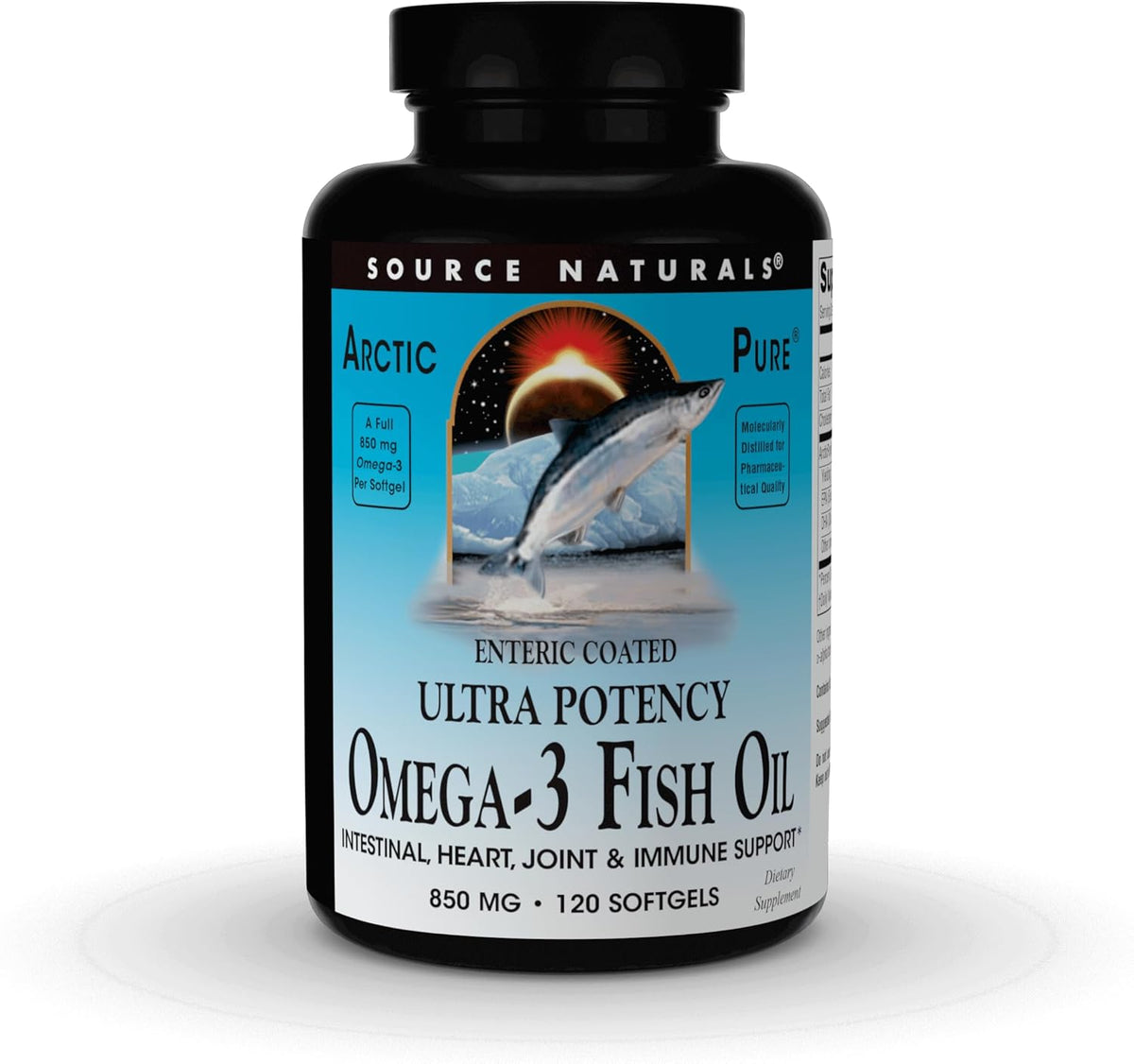 ArcticPure Omega-3 Fish Oil, Ultra Potency 120 Soft Gel Caps-Source Naturals-Matakana Pharmacy