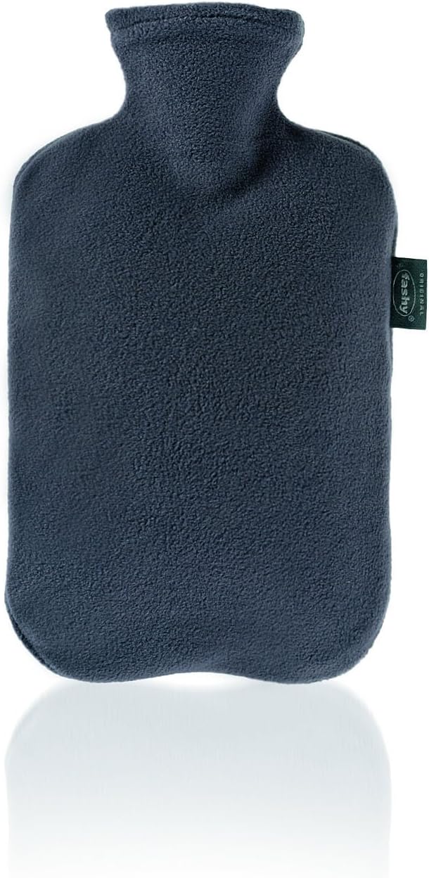 Hot Water Bottle with Premum Cover Anthracite 2.0L-FASHY-Matakana Pharmacy
