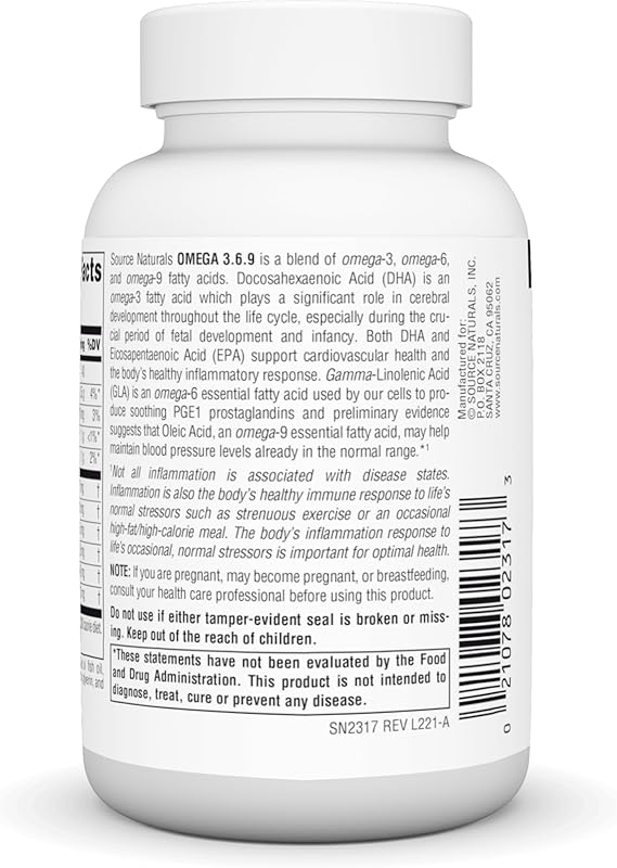 Omega 3-6-9 60sg-Source Naturals-Matakana Pharmacy