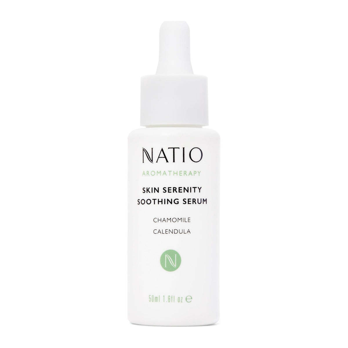 Skin Serenity Soothing Serum 50ml by Natio, front of pack