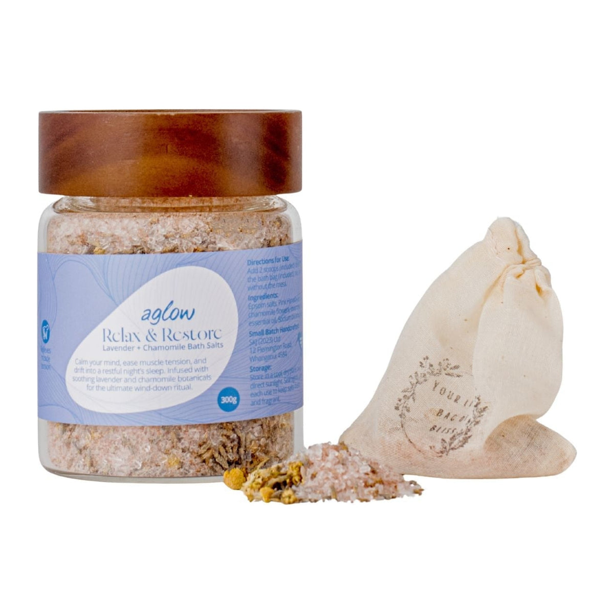 Aglow Bath Salts - Relax & Restore 300g
